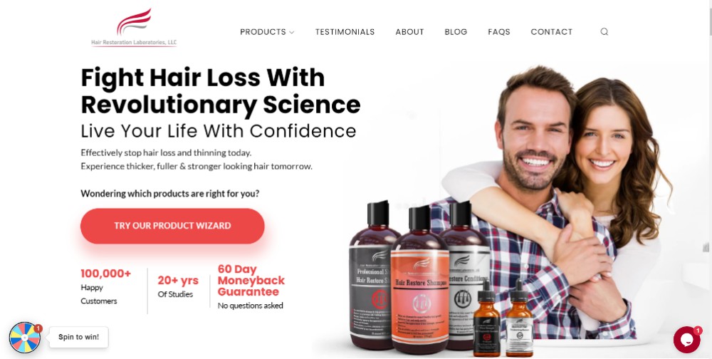 hair restoration lab | ecommerce store