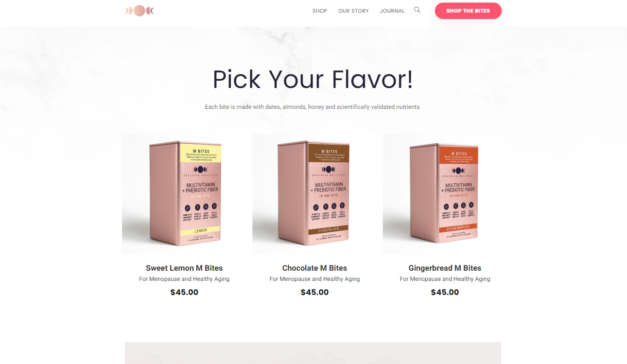 Custom Shopify Site | Shevolve Nutrition Product