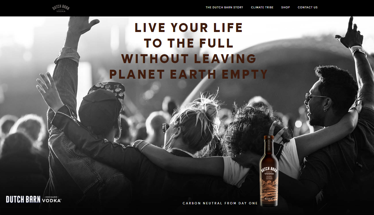 Custom Website Development | Dutch Barn Vodka Homepage
