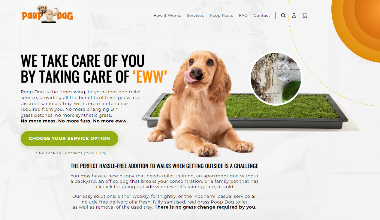 Website Development | Poop Dog Homepage