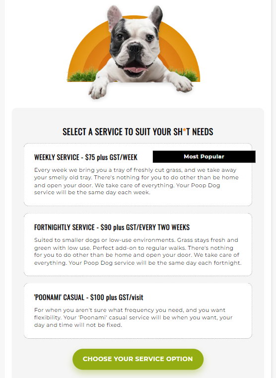 Website Development | Poop Dog Service