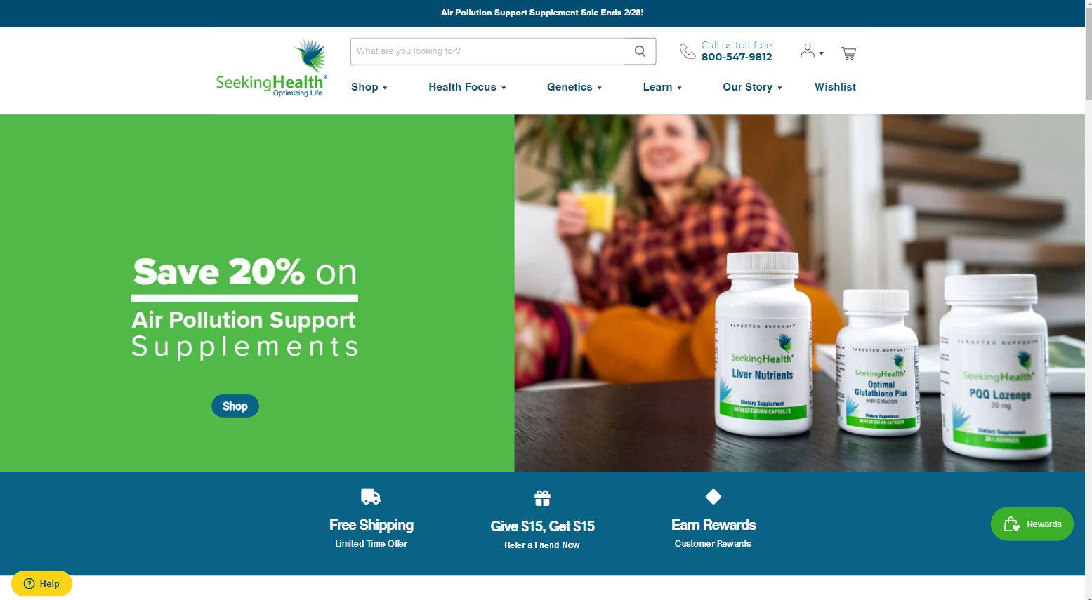 Custom Shopify Plus Development | Seeking Health Homepage